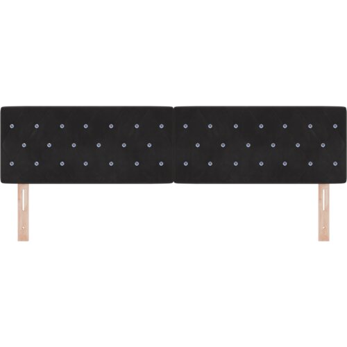  LED uzglavlje s kristalnim dugmadima Utuftano Crno 90 cm Bar&amp;scaron;un Slike