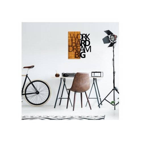 Wallity zidna dekoracija Work Hard Dream Big, 48x58 cm, Smeđe boje Slike