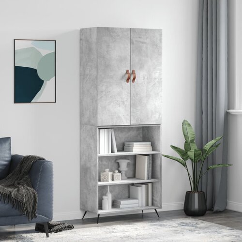  Visoka komoda siva betona 69,5x34x180 cm od konstruiranog drva Cijene