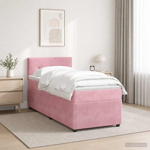  Boxspring krevet s madracem Ružičasta 90 x 190 cm Bar&scaron;un Cijene