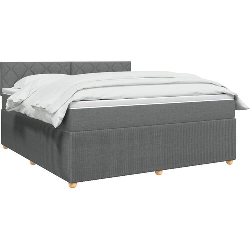  Boxspring krevet s madracem Tamnosiva 140 x 200 cm Tkanina Slike