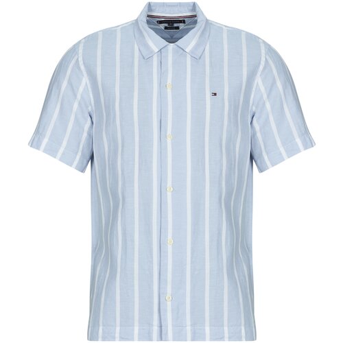 Tommy Hilfiger LINEN BLEND STRIPED SS RF SHIRT Plava Slike