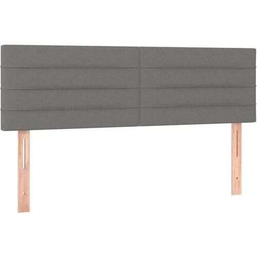  Box spring s madracem LED tamnosivi 140x190 cm tkanina Slike