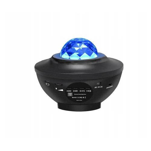 3v1 LED RGB zvezdni projektor in zvočnik USB bluetooth črn Slike