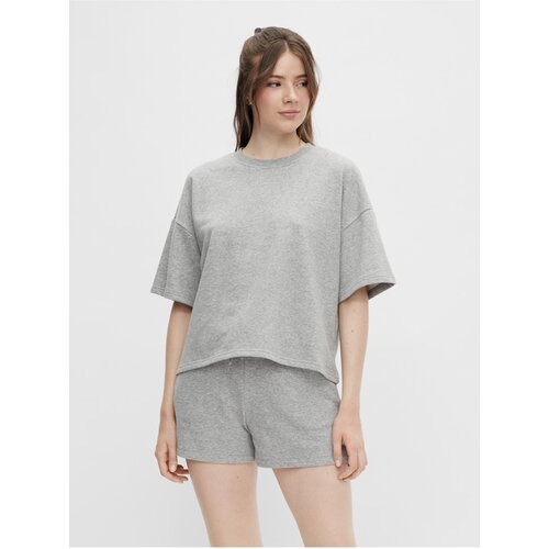 Pieces Women&amp;#039;s Grey Heather Basic T-Shirt Chilli - Women Slike