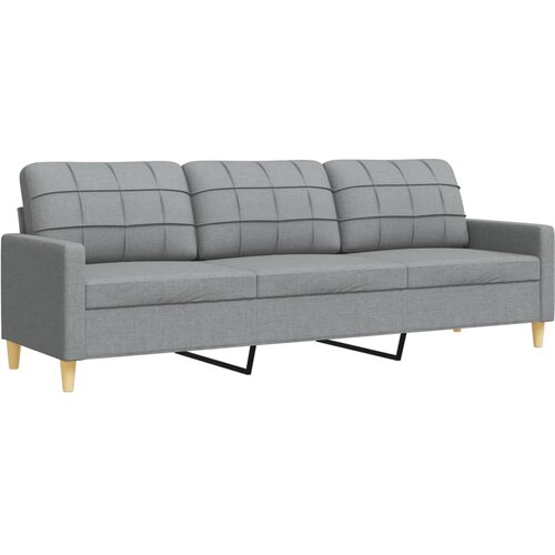  2-dijelni set sofa s jastucima svjetlosivi od tkanine Slike