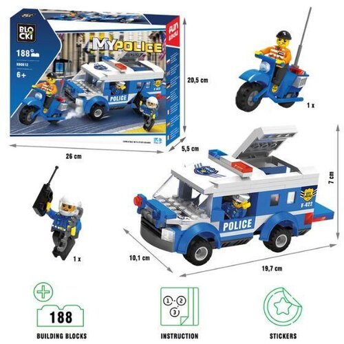 Blocki kocke Policijska vozila 188 delova Cene