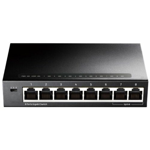 GS108 metalni 8-Port Gbit desktop Switch, 8x RJ45 10/100/1000 (Alt.1008D) Slike
