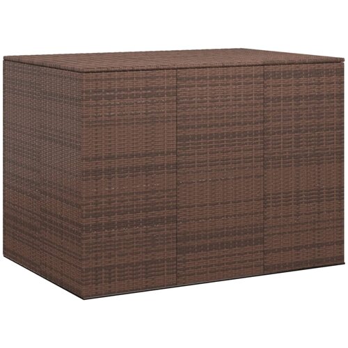 VidaXL vrtna &amp;scaron;katla za blazine pe ratan 145x100x103 cm rjava Slike