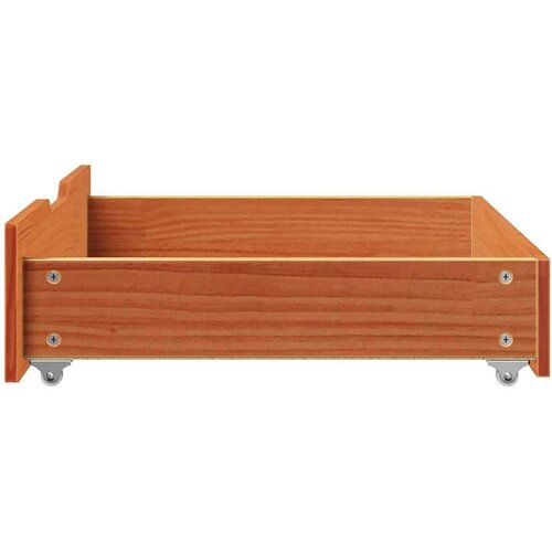 VidaXL Ladice ispod kreveta 2 kom vo&amp;scaron;tano smeđe 75x55x16cm od borovine Slike