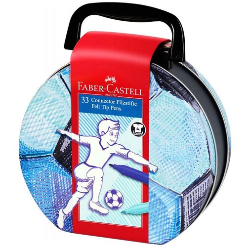Faber-Castell Castell: Set flomastera Soccer Connector u metalnoj kutiji 33kom Cene