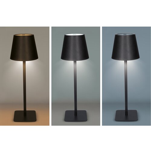 Solight WO69-B - LUCCA LED stona lampa, prigu&amp;scaron;iva na dodir, punjiva LED/3,7V 2000 mAh, crna Slike