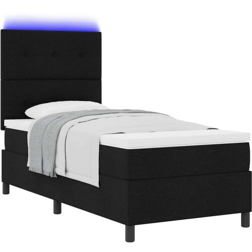 Box spring krevet s madracem Crna 90 x 200 cm tkanina Slike