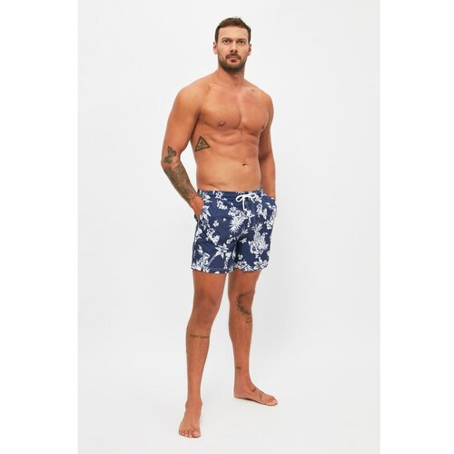 Trendyol Muške kratke hlače za kupanje sa uzorkom plave boje bijela | smeđa Slike
