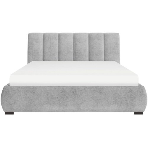 MID.YOU OBLAZINJENA POSTELJA 180 cm x 200 cm , les, tekstil, leseni material siva Slike