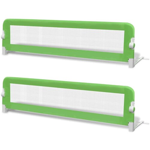 VidaXL sigurnosna ogradica za dječji krevet 2 kom zelena 150 x 42 cm Slike