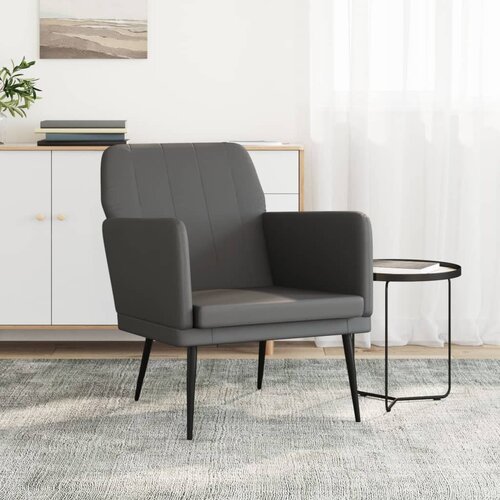  Fotelja sivi 61 x 78 x 80 cm od umjetne kože Cijene