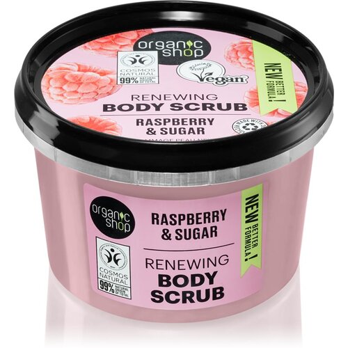 Organic Shop Raspberry &amp;amp; Sugar nežni piling za telo 250 ml Slike