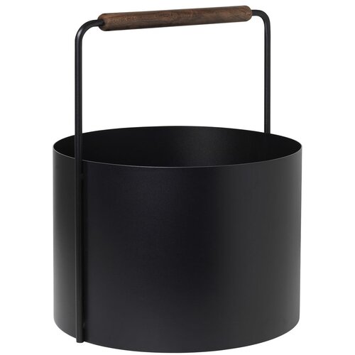 Blomus Črna kovinska košara za drva Fireplace Cene
