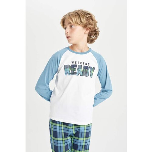 Defacto Boy Printed Long Sleeve Pajama Set Slike