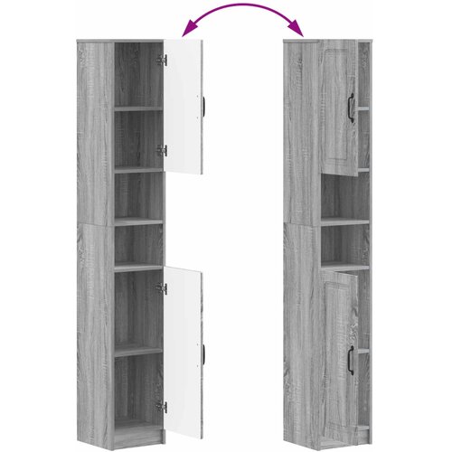  Set kupaonskih ormara od 4 dijela UTRECHT Siva Sonoma Slike