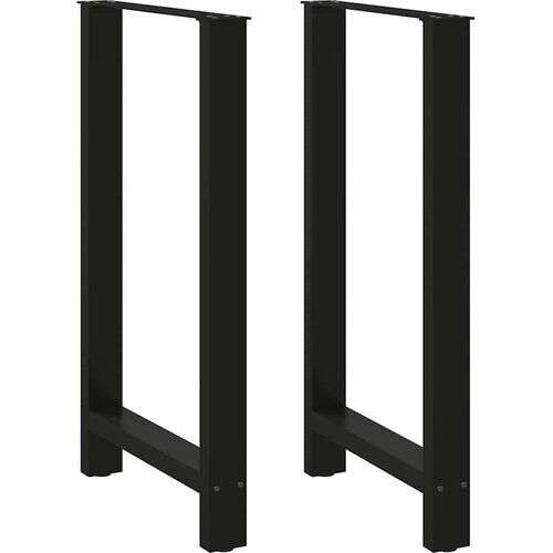  Noge za barski stol Crne 2 kom 60 x (100-101) cm Čelične Slike
