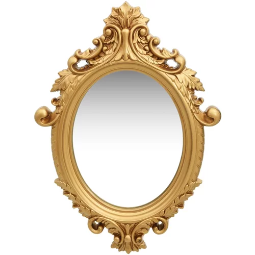 vidaXL Stensko ogledalo v grajskem stilu 56x76 cm zlato