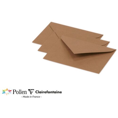 Clairefontaine kuverte Pollen 75x100mm 120gr kraft 1/20 Slike