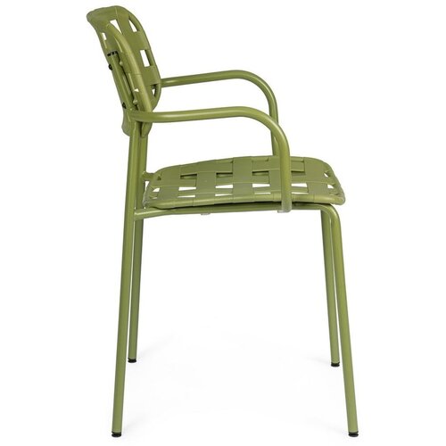BIZZOTTO Zeleni kovinski vrtni stoli v kompletu 4 ks Clover &amp;ndash; Slike