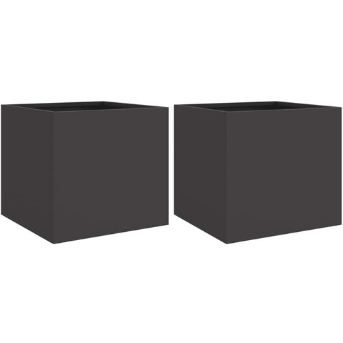 VidaXL Sadilice 2 kom crne 32 x 30 x 29 cm od hladno valjanog čelika Slike