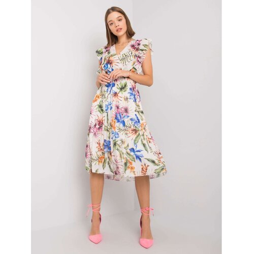 Fashion Hunters White dress with prints Slike