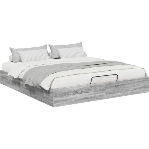  Otomanski krevet s pohranom Sivi Sonoma 203 x 180 x 25 cm Slike