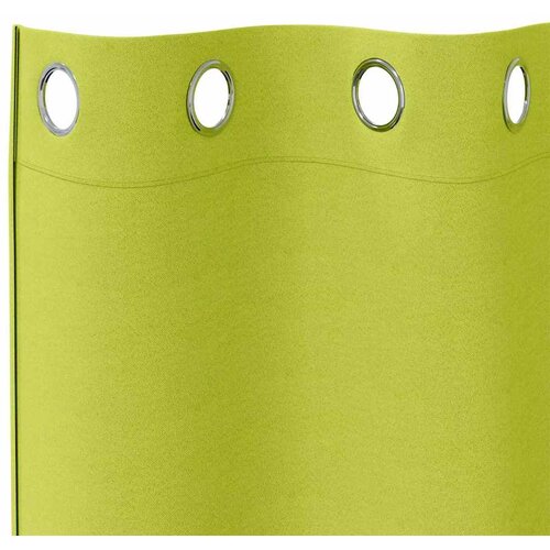  Zavjese za blackout s prstenovima 2 pcs Zelena 225 x 140 cm Slike