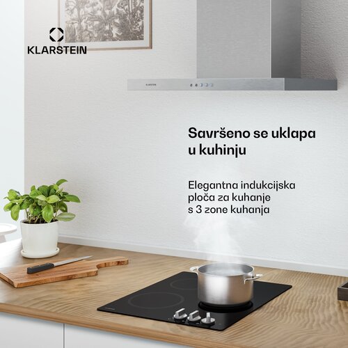 Klarstein Kochheld indukcijska ploča za kuhanje | Elegantna i snažna | 3 zone za kuhanje | 5700 W | 45 cm Slike