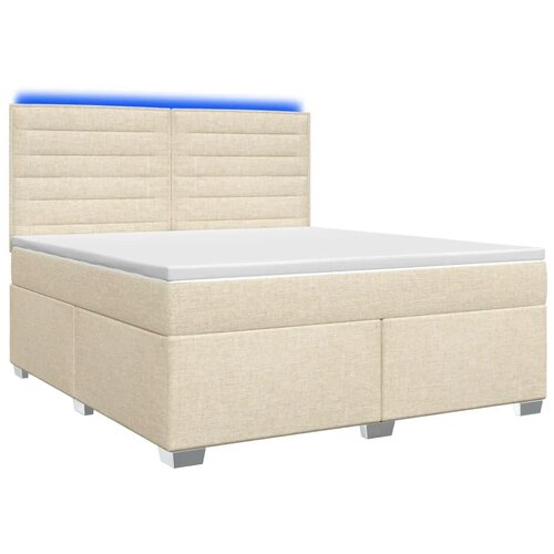  Boxspring krevet s madracem Krem 180 x 200 cm Tkanina - Krem 180 x 200 cm Dizajn linija Slike