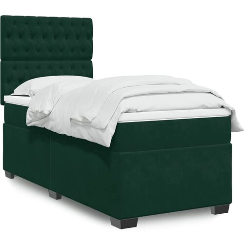 Box spring krevet s madracem tamnozeleni 80 x 200 cm bar&scaron;unasti Cijene