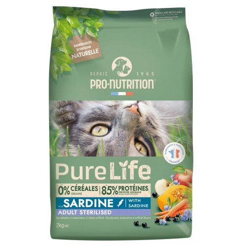 Pro Nutrition pure life cat hrana za mačke - sterilised sardine 2kg Slike