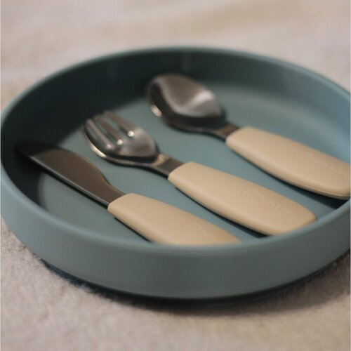 Petite&amp;amp;Mars Take&amp;amp;Match Stainless Steel Cutlery Set pribor za otroke Sweet Pea 12m+ 3 kos Slike