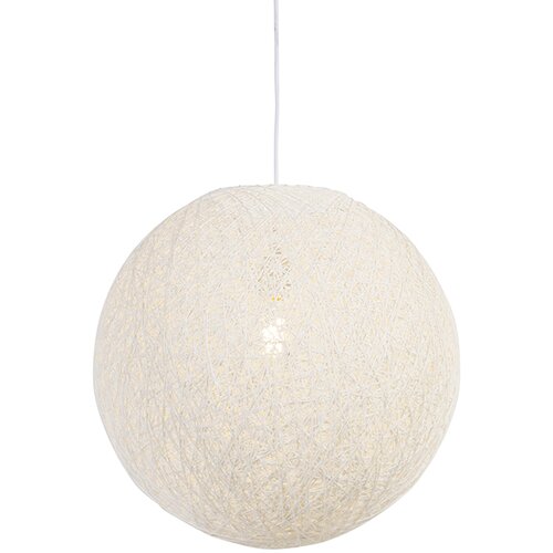 QAZQA Podeželska viseča svetilka bela 45 cm - Corda Cene