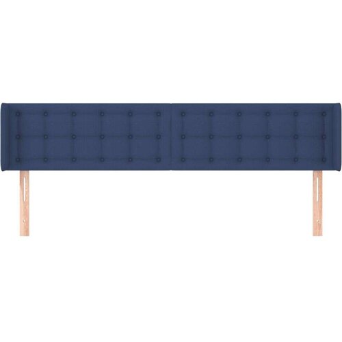  Uzglavlje s u&amp;scaron;ima plavi 163x16x78/88 cm od tkanine Slike