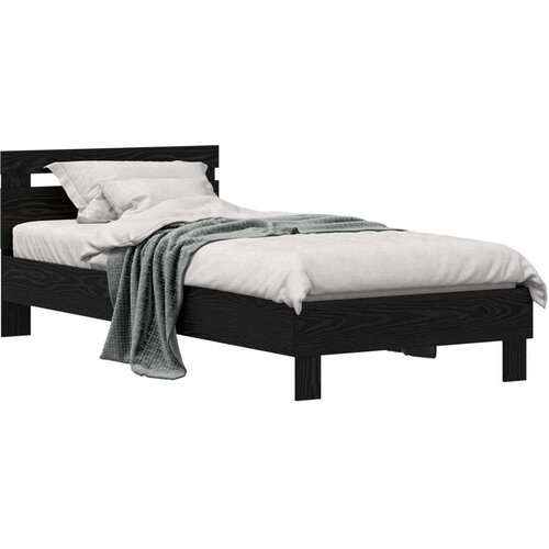  Okvir za krevet Crni hrast 75 x 190 cm Konstruirano drvo Slike