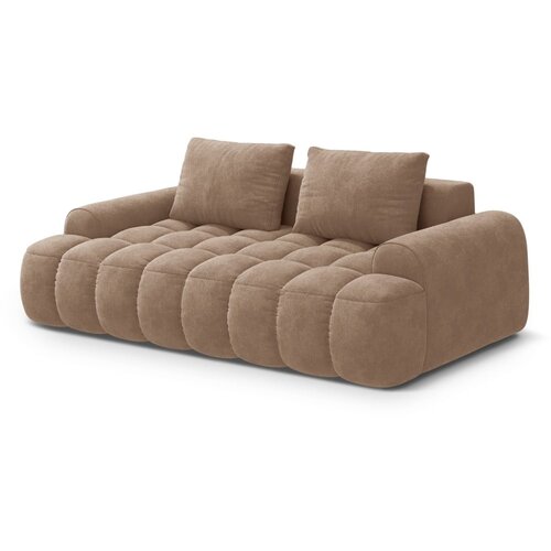 Cosmopolitan Design Svetlo rjava žametna sedežna garnitura 200 cm Linz &amp;ndash; Slike