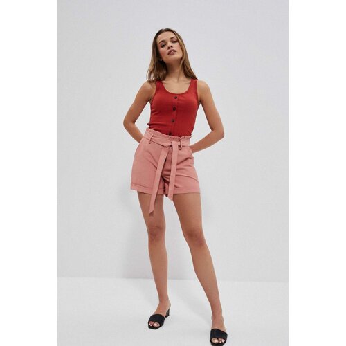 Marisse Plain Shorts With Ties L-Sh-3723 Terra Cotta Cene