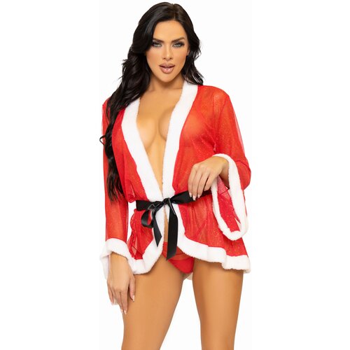 Leg Avenue Santa Robe Tie &amp;amp; String 3 pcs Set M/L Slike