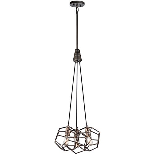 Elstead Lighting Elstead Rocklyn Viseča svetilka s 3 žarnicami, jeklo, E27, (22099574) Cene