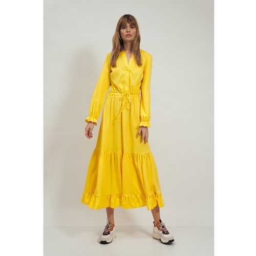 Nife Ženska haljina S178 krema | žuto Cene
