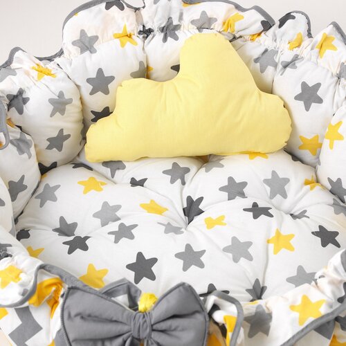 Belis soft baby podloga za igru grey-yellow TR-PLAYMAT Slike