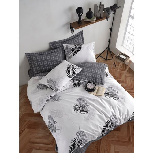 Aberto Design komplet posteljina Pipong, 200x220 cm, 220x240 cm, Bela-Siva Cene