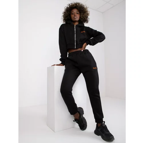 Fashion Hunters Black tracksuit made of two parts California RUE PARIS
