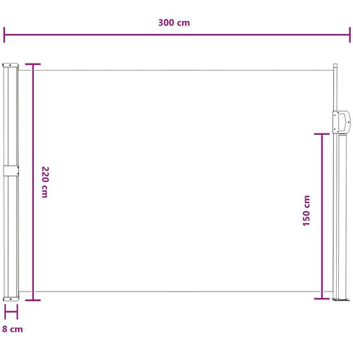  Retraktabilna bočna tende Pijesak 300 x 220 cm Poliester Slike